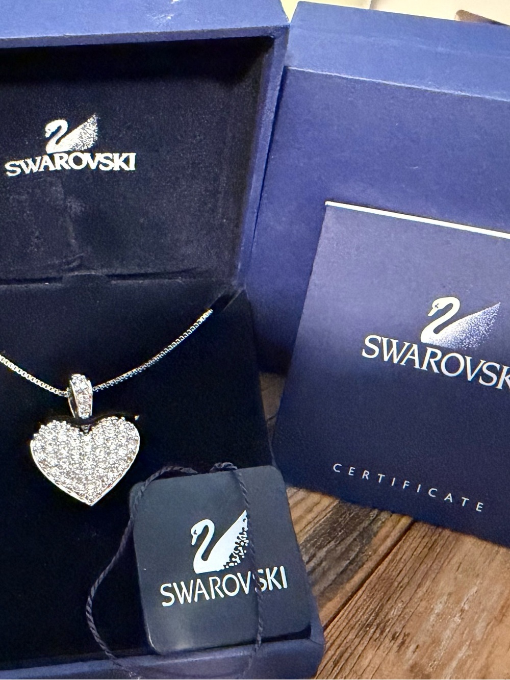 NEW IN BOX - Swarovski Silver Heart Pendant Necklace